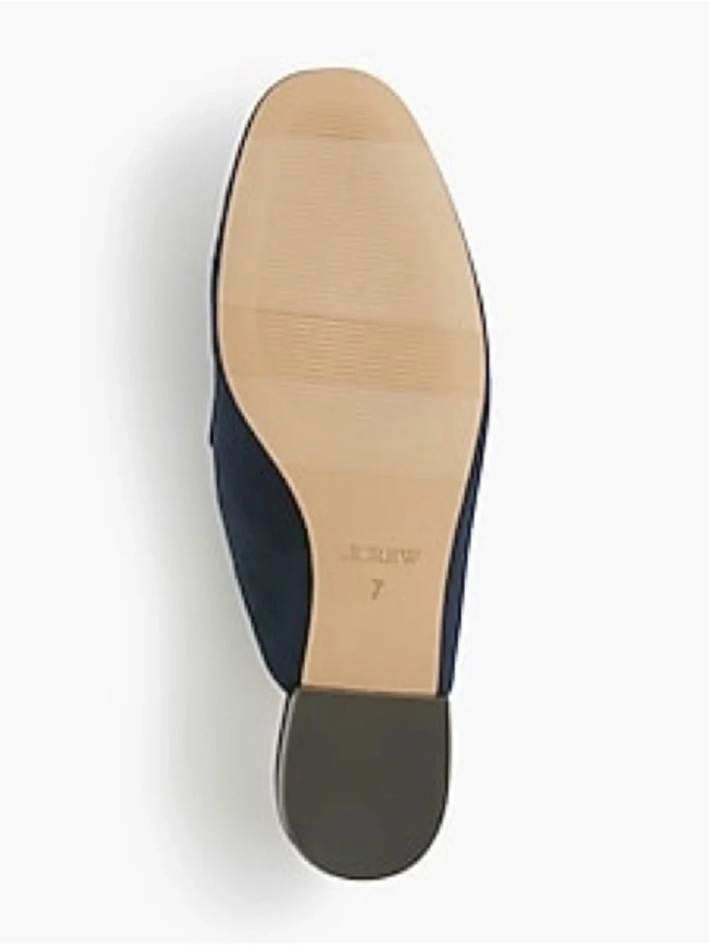NWT J. Crew Vegan Suede Tassel Backless Navy Loafers Sz 8 Business Casual Office - Picture 3 of 6